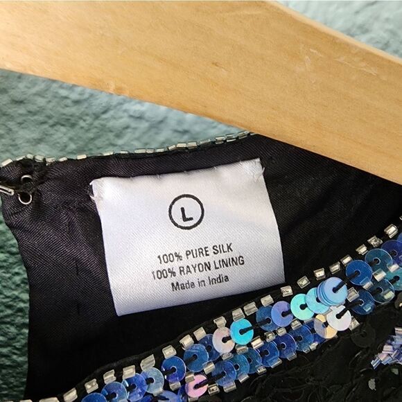 STARFISH mermaid embroidery embellish silk blouse - Picture 4 of 15